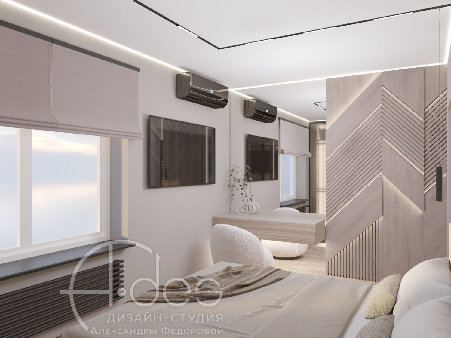 Дизайн интерьера квартиры 75 м2.