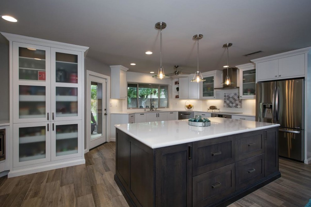 Inspiration for a transitional kitchen remodel in Boston