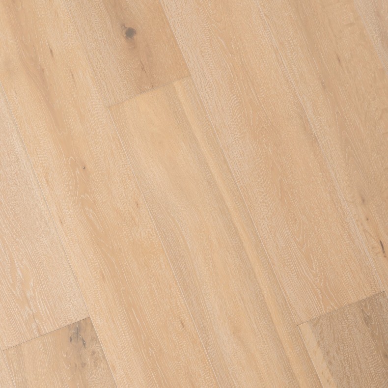 French Oak Prefinished Engineered Wood Floor, Antique White, 1 Box