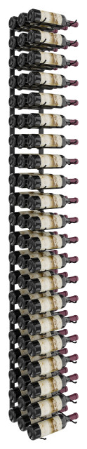 W Series Wine Rack 7 Wall Mounted Bottle Storage Kit, Matte Black, 63 Bottles