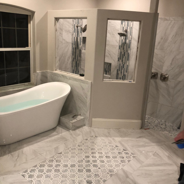 Tile Bathroom Remodel Project in Queen’s Harbor Traditional