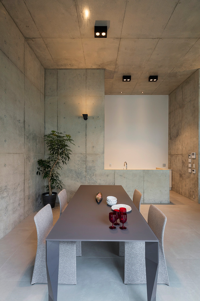 Inspiration for a modern kitchen/dining combo in Tokyo.