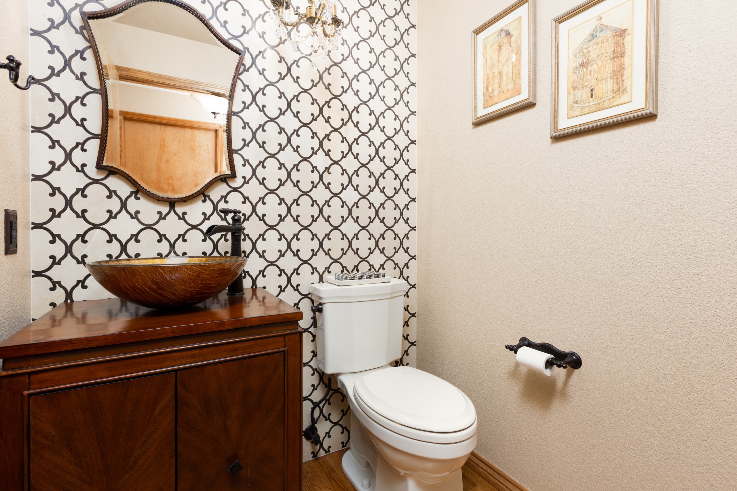 Master and guest bathrooms