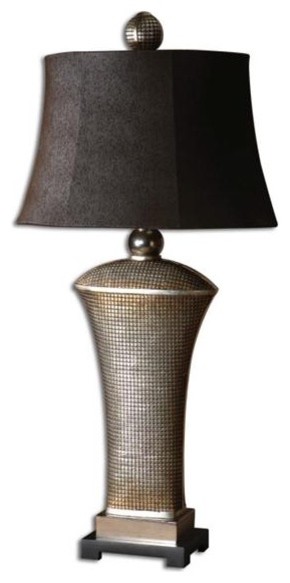 Uttermost Afton Antique Silver Table Lamp