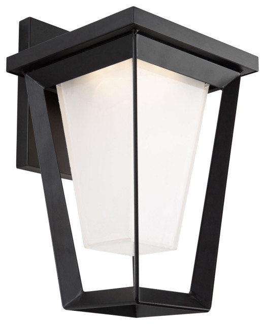 Waterbury Outdoor Wall Light, Black Transitional Outdoor Wall