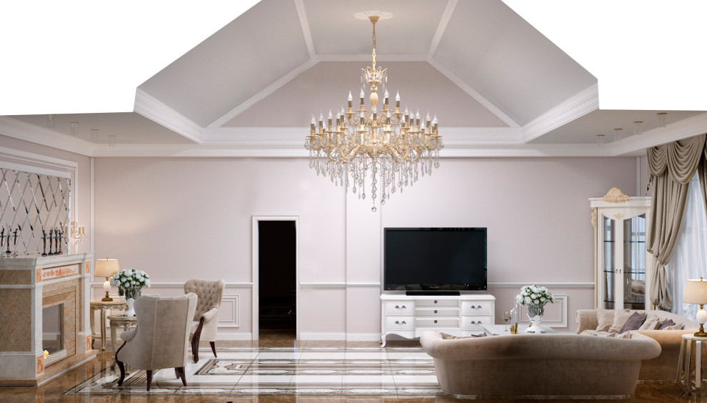 Дизайн каминной в классическом стиле