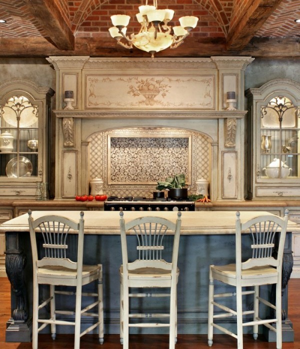 Inspiration for a rustic kitchen remodel in Orange County