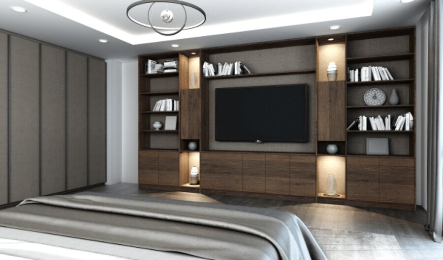 Idee per una grande camera da letto minimalista