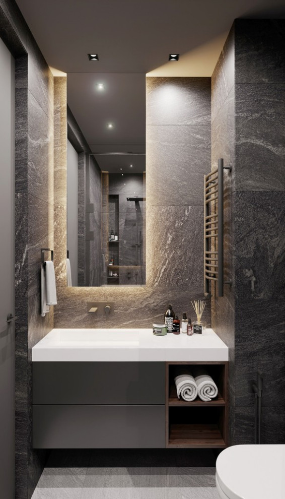 Интерьер квартиры в современном стиле, ЖК «Символ», 64 кв.м.