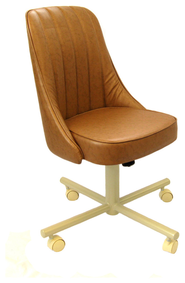 casual rolling caster dining chair