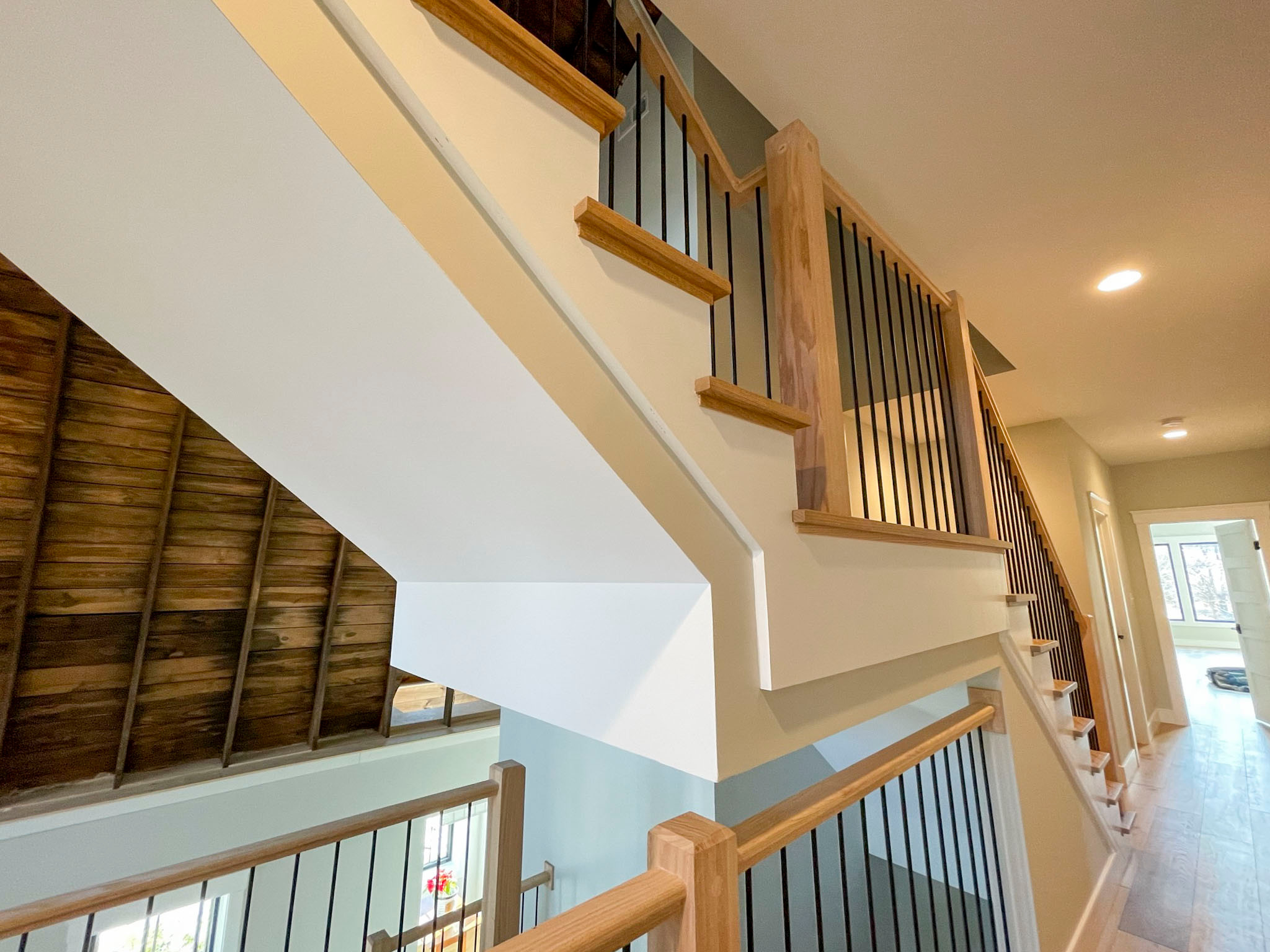 102_Straight-Freestanding Stairs/Landing in Barn Style Home, Leesburg VA 20175
