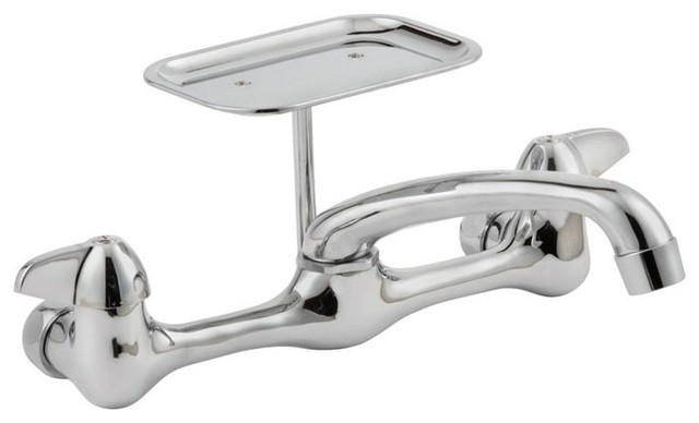 Homewerks 3190 41 Ch Bc Z Wall Mount Kitchen Faucet With Soap Dish