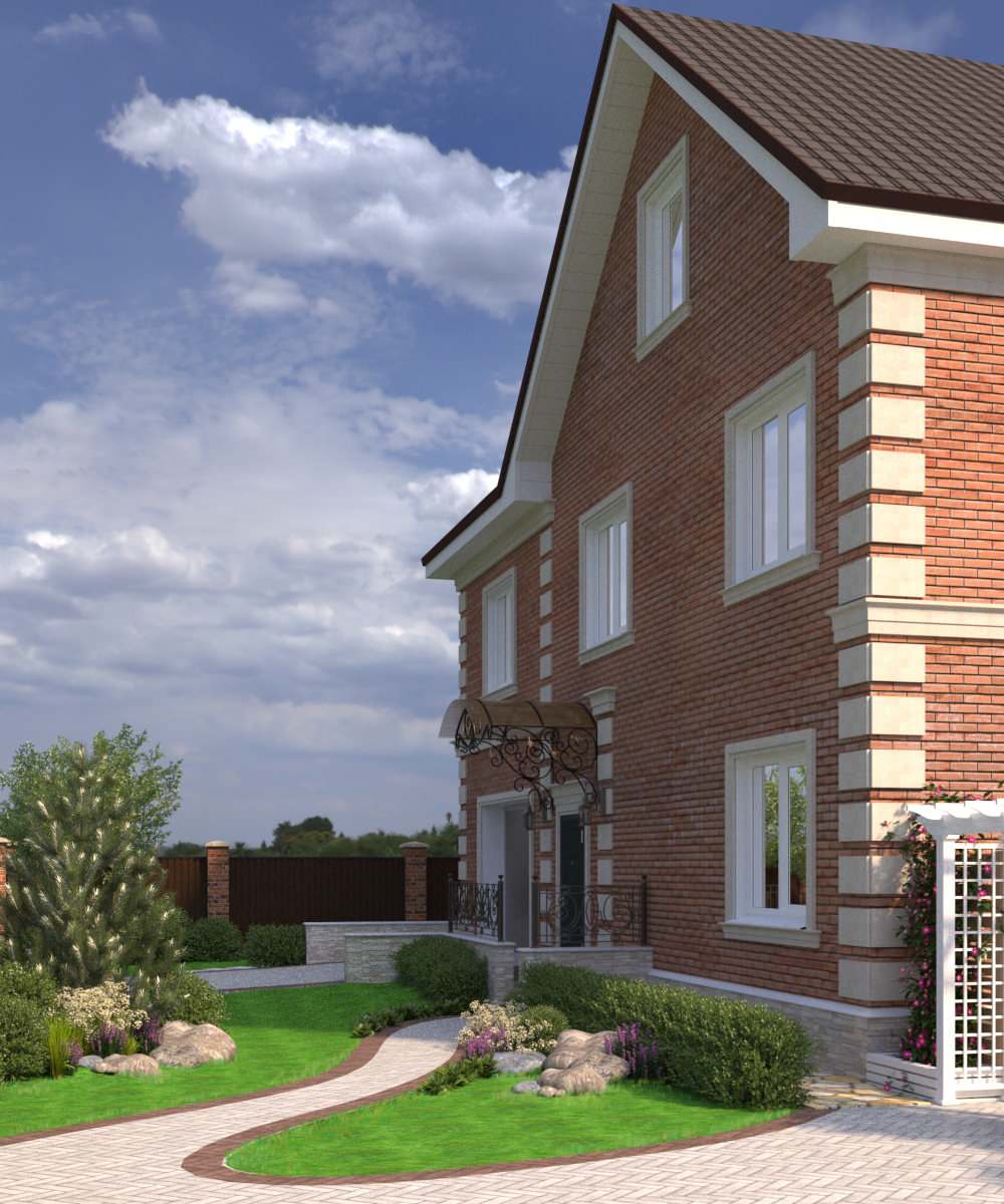 Ладшафтный дизайн участка с частным домом