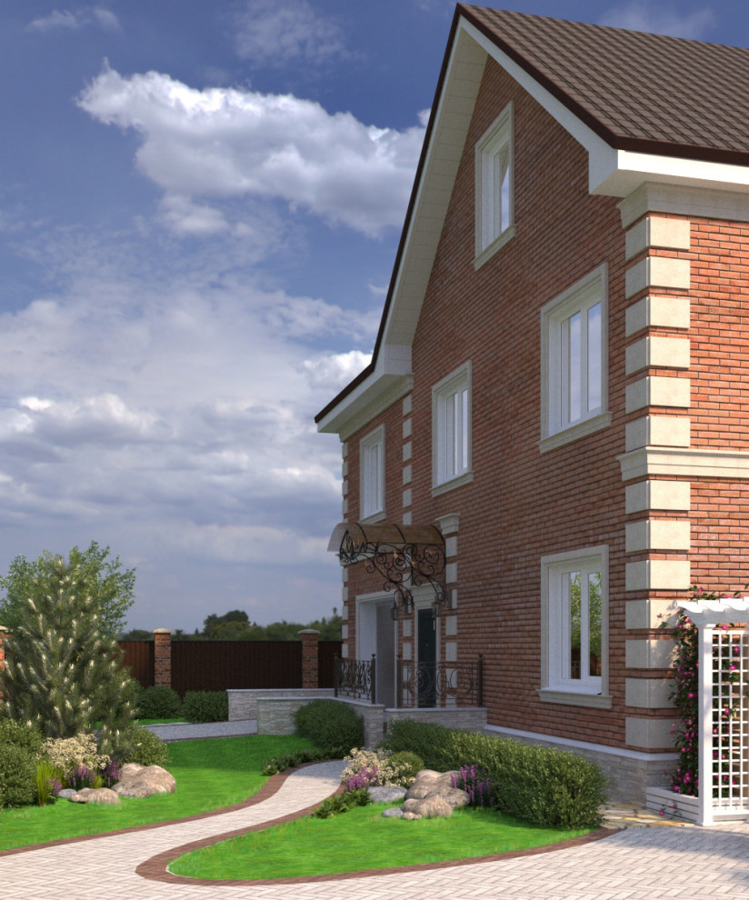 Ладшафтный дизайн участка с частным домом