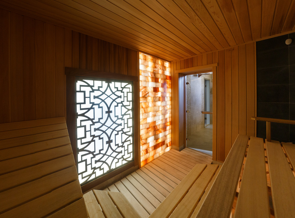 Интерьер загородного дома с двусветным пространством