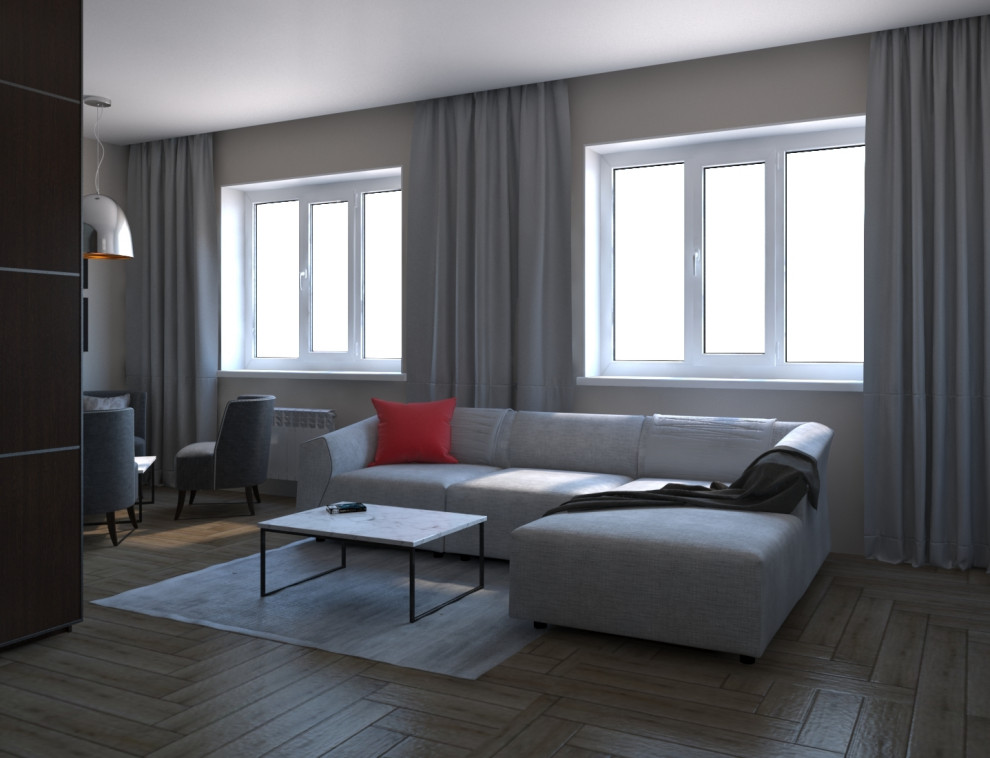 Интерьер студии в ЖК "Резидент парк"