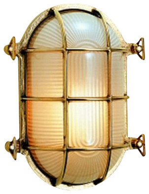 Weems and Plath Oval Brass Bulkhead Light