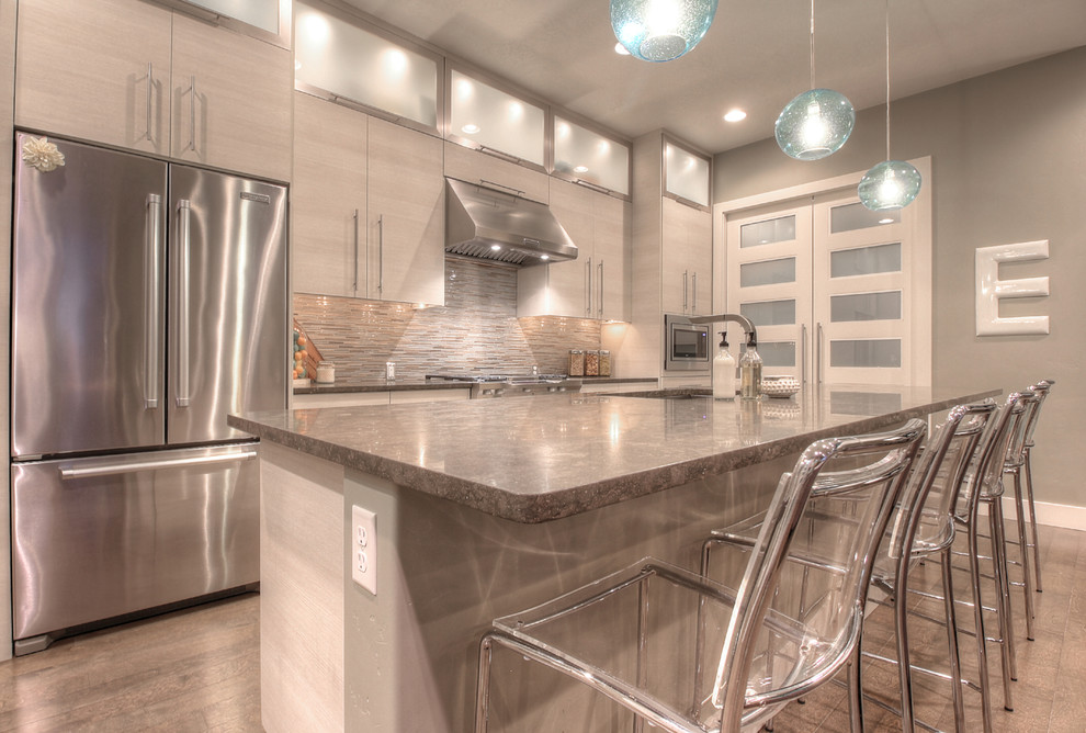Example of a mountain style kitchen design in Boise