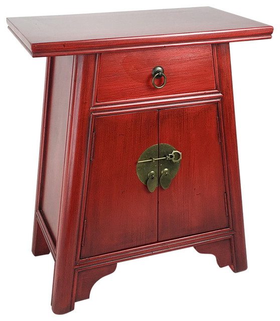 Alter Cabinet Asian Accent Chests, Red Accent Cabinet With Doors