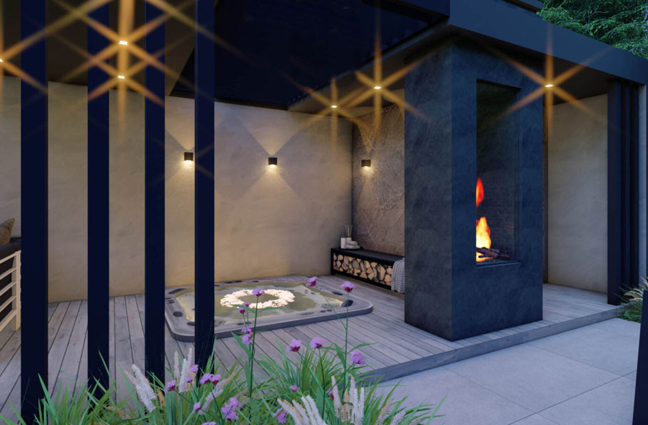 Проект небольшого сада со спа-зоной