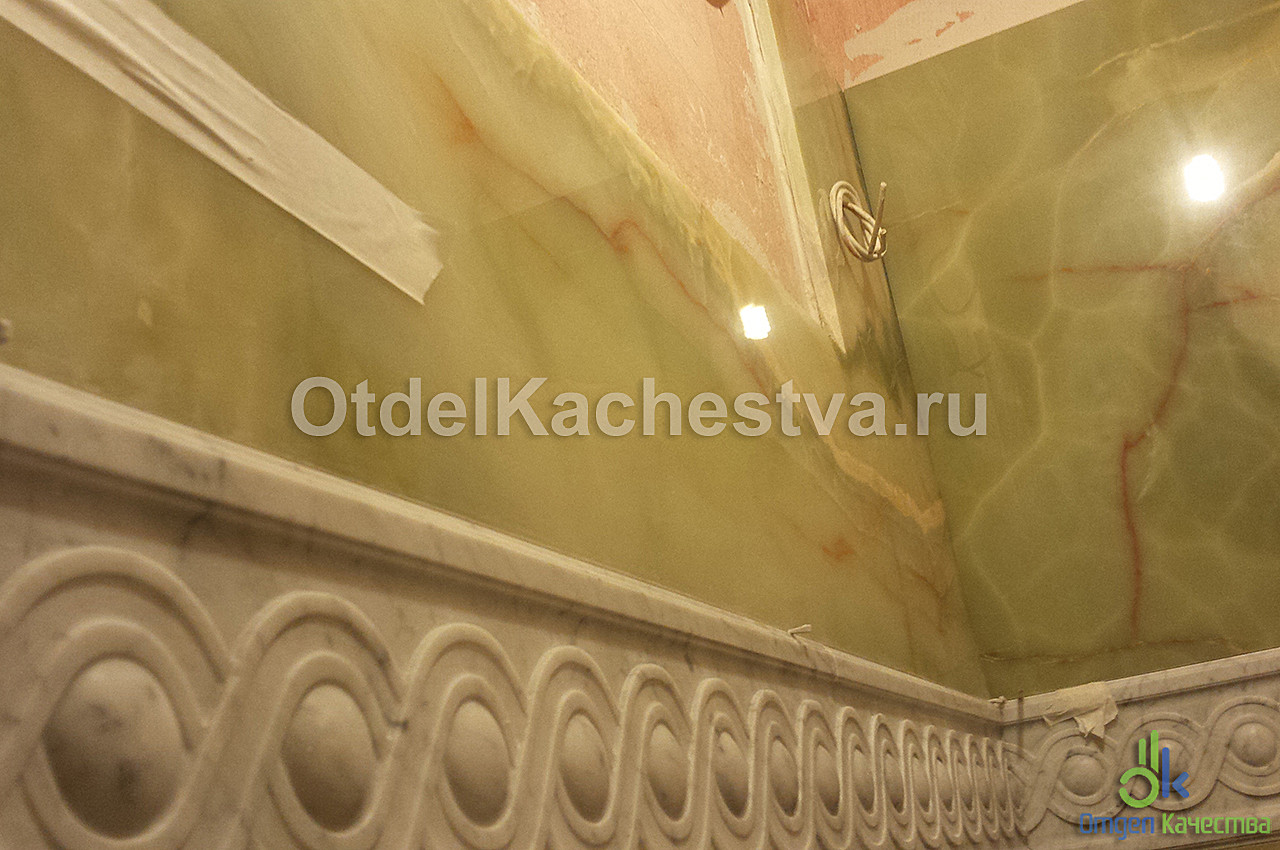 Укладка мрамора в санузле