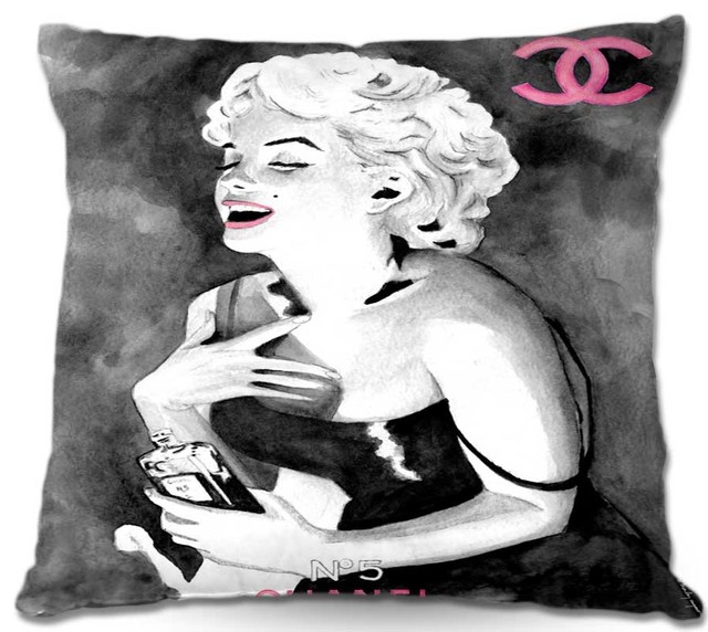 Marilyn V Throw Pillow, 22"x22"