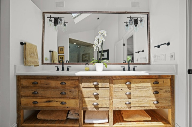 Transitional home design photo in Chicago