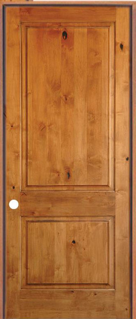 2 Panel Square Solid Core Knot Alder Prehung Interior Door 24 X80 Left Hand