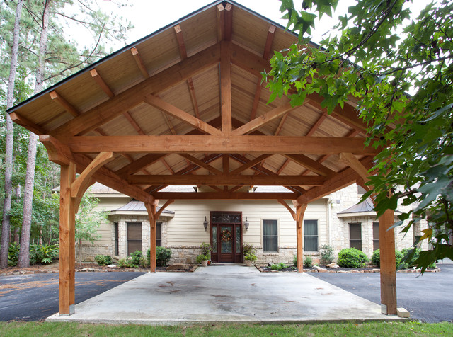 Houston Timber Frame - Traditional - Garage - Houston - by ...