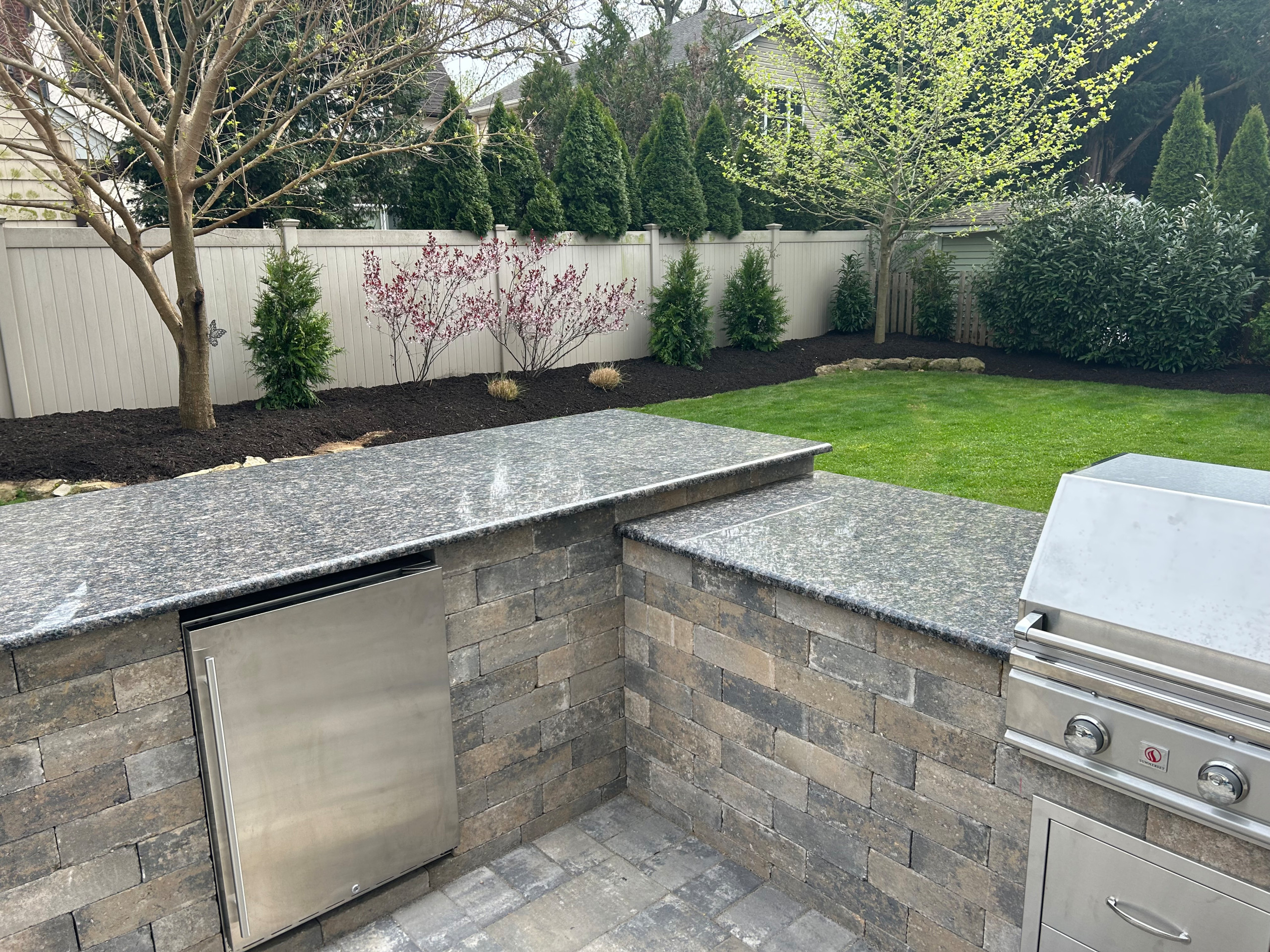 Outdoor Kitchen, Patio, Walkway and Landscape