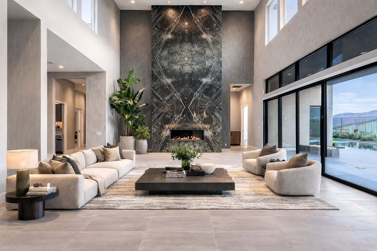 Inspiration for a contemporary living room remodel in Las Vegas