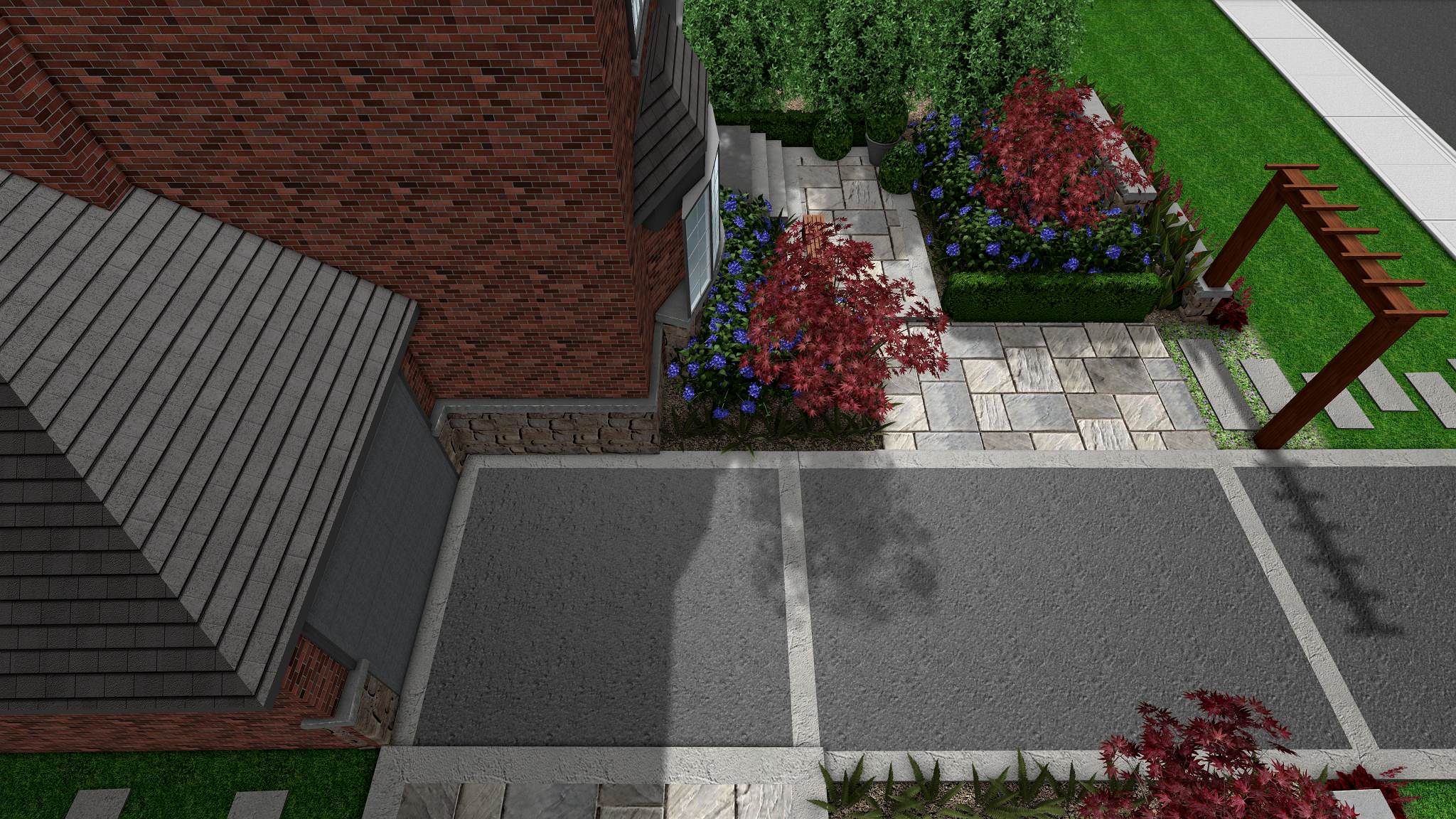 Leaside Eclectic Modern Front Yard