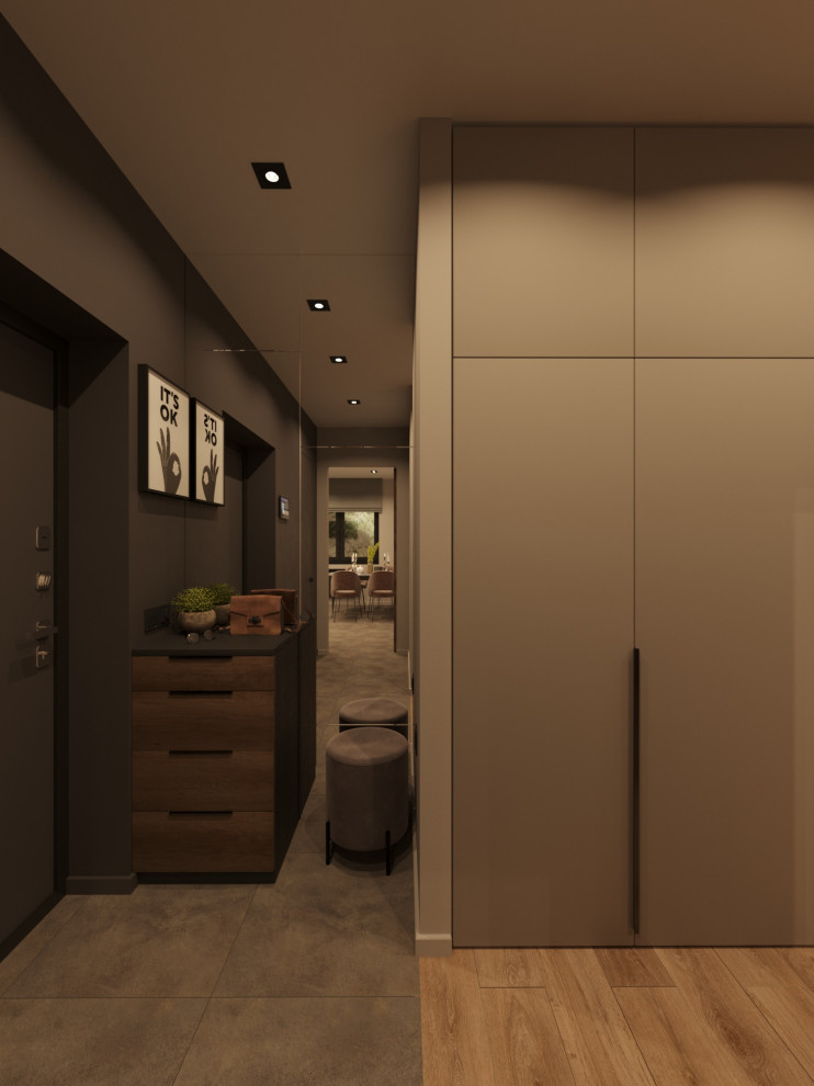 Дизайн проект квартиры в темных тонах