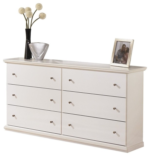 Ashley Bostwick Shoals 6Drawer Dresser, White Transitional