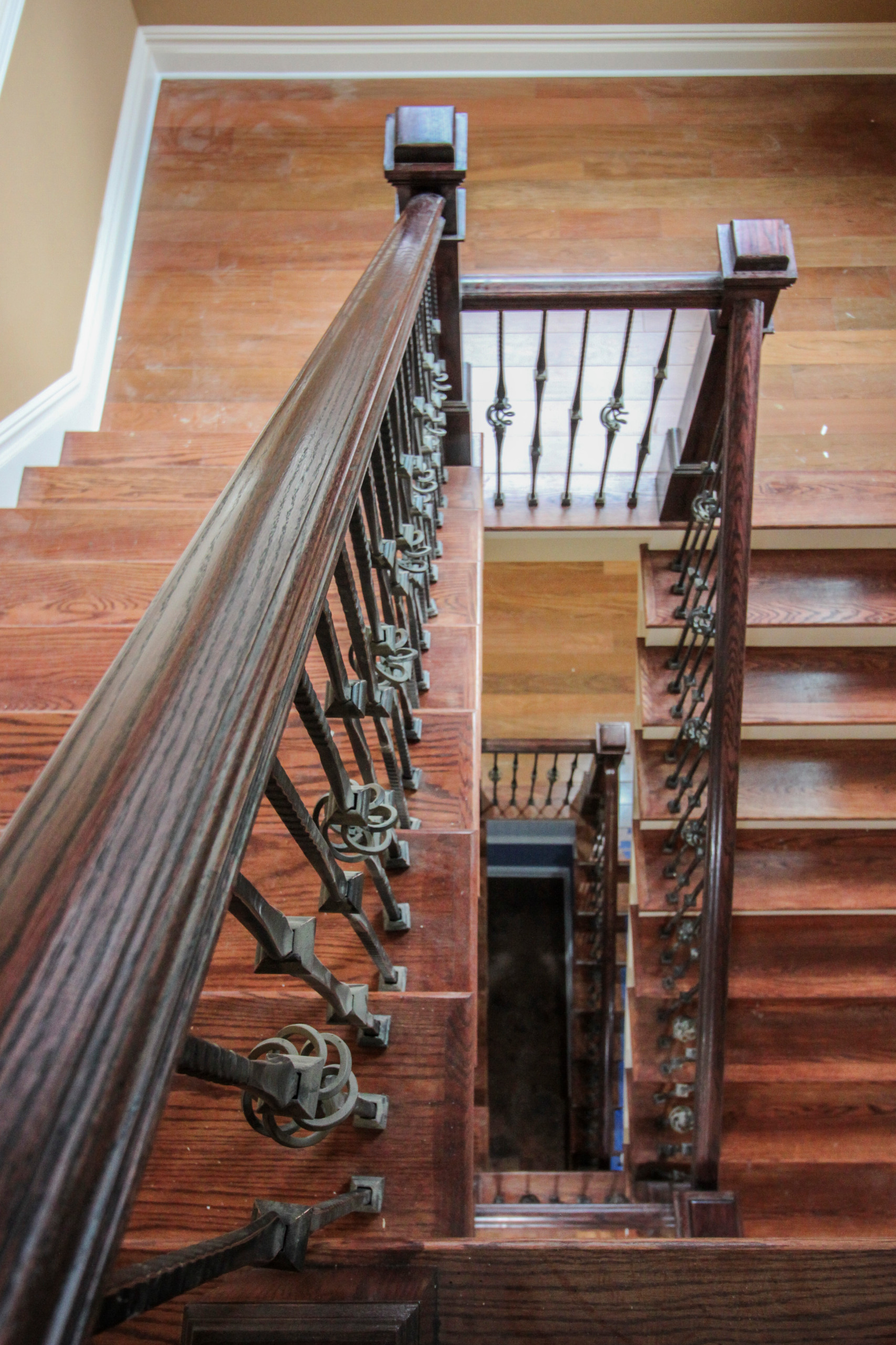 Project #13 | Curved Custom Wrought Iron Staircase