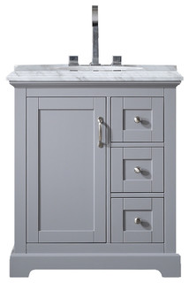 Eviva Houston 30 inch Gray Bathroom Vanity with Double ...