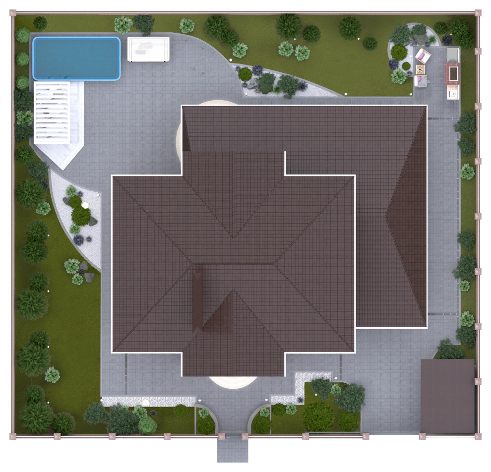 Благоустройство участка загородного дома