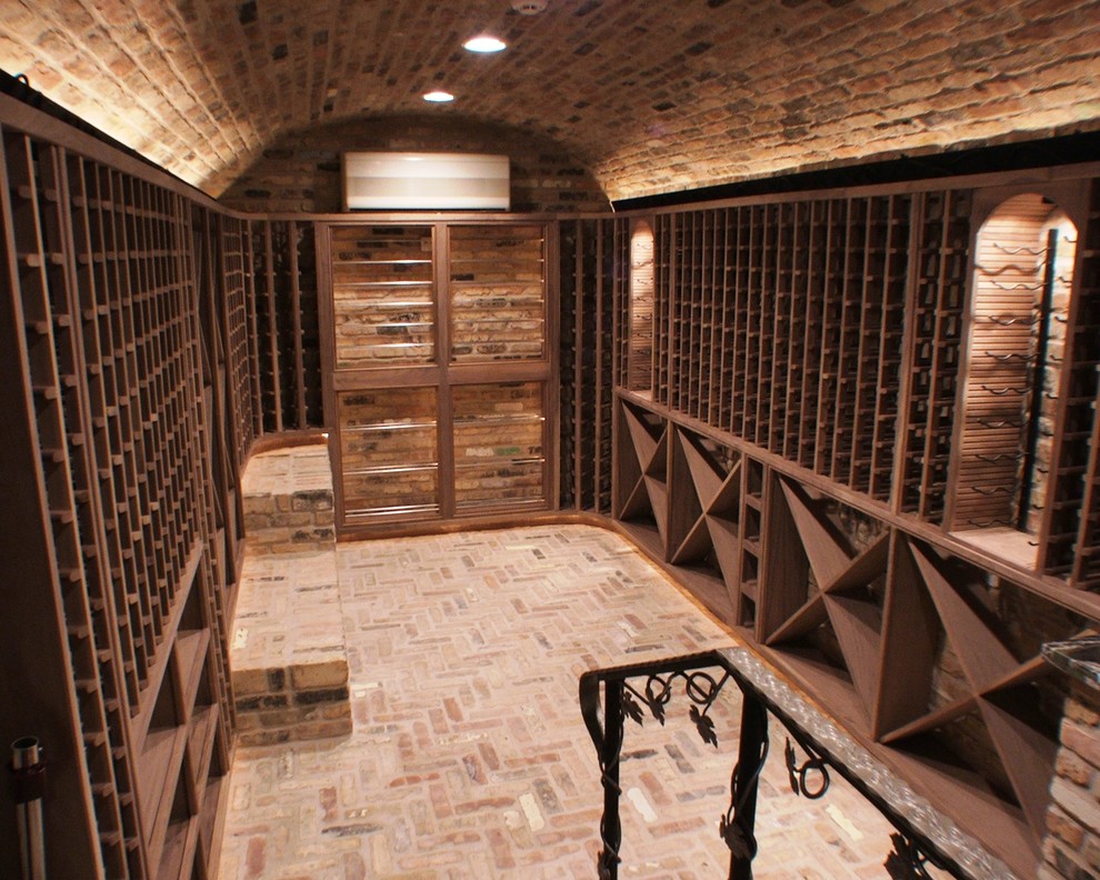 This is an example of a wine cellar in Charleston.