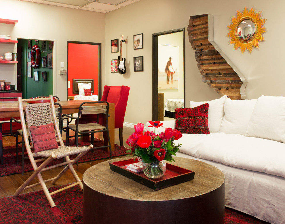 Eclectic living room photo in Los Angeles