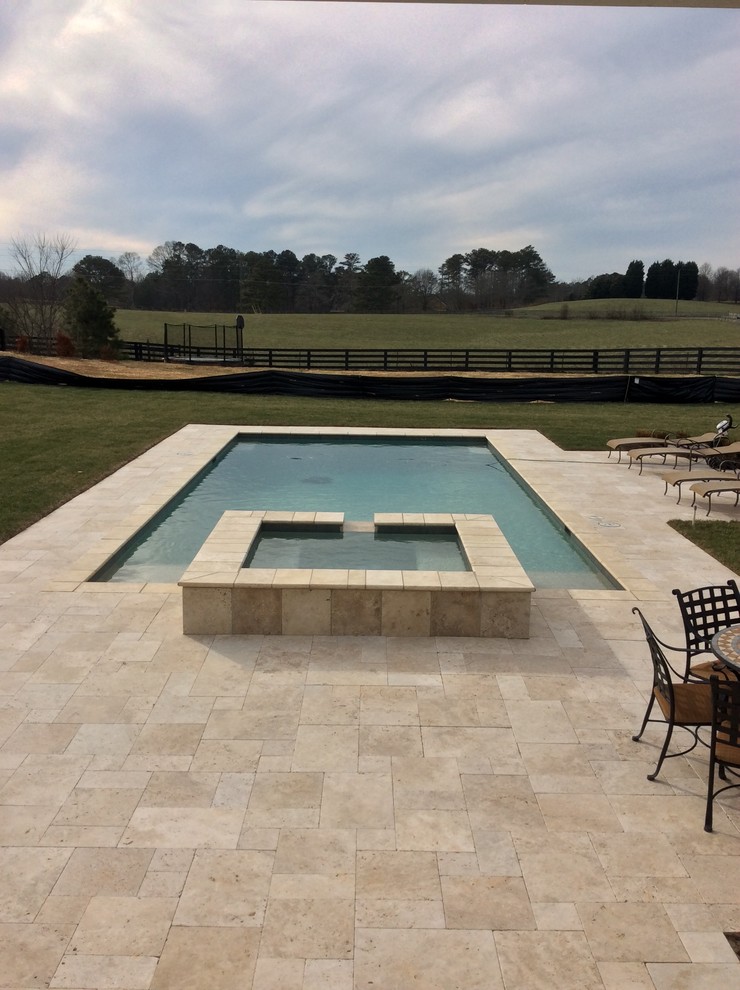 This is an example of a modern pool in Atlanta.