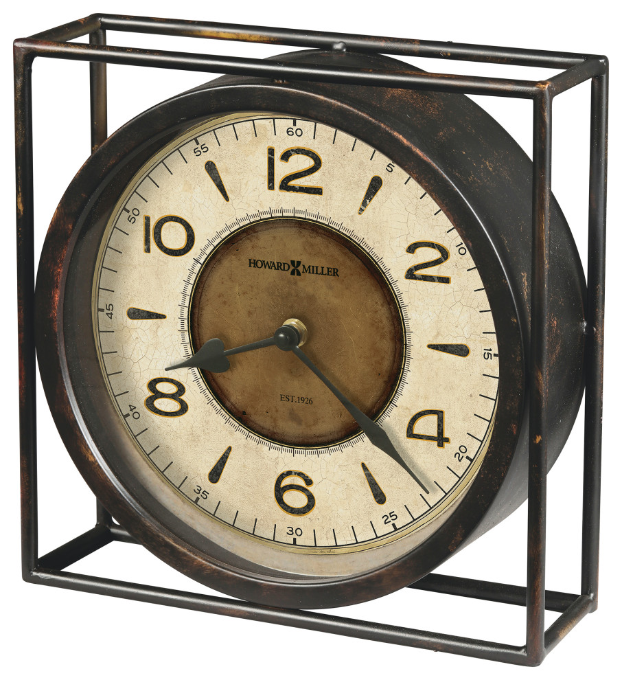 Howard Miller Kayden Mantel Clock Industrial Desk And Mantel Clocks
