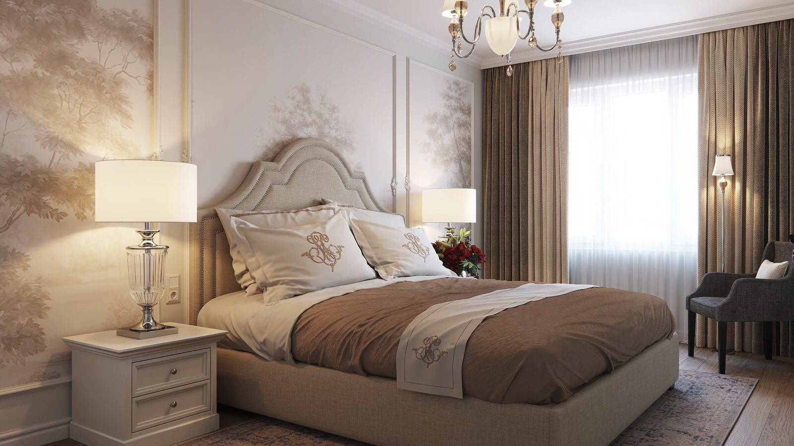 Спальня в стиле Неокласика ЖК Летний сад