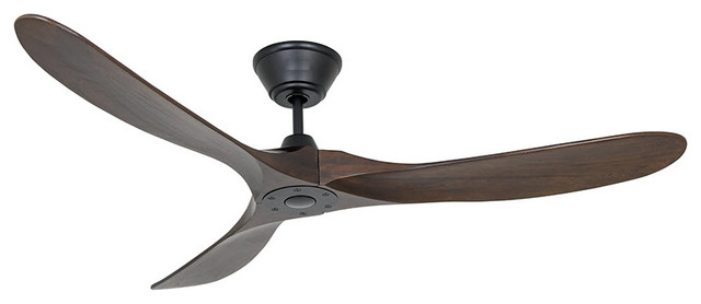 Henley Zephyr Eco DC Ceiling Fan, Matte Black, Walnut Blades, 152 cm