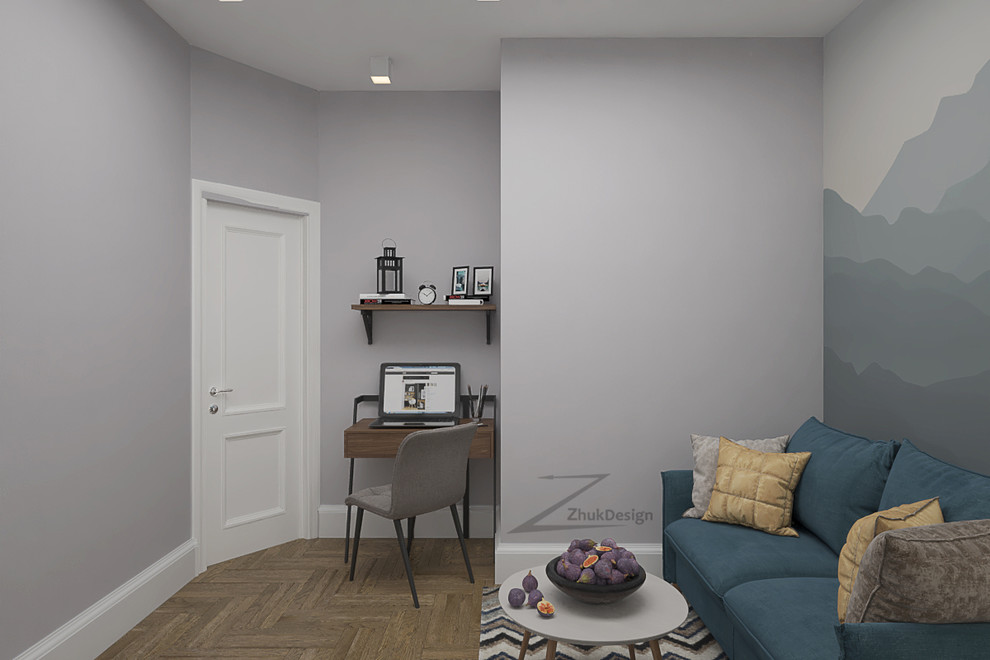 Дизайн однокомнатной квартиры в скандинавском стиле и loft