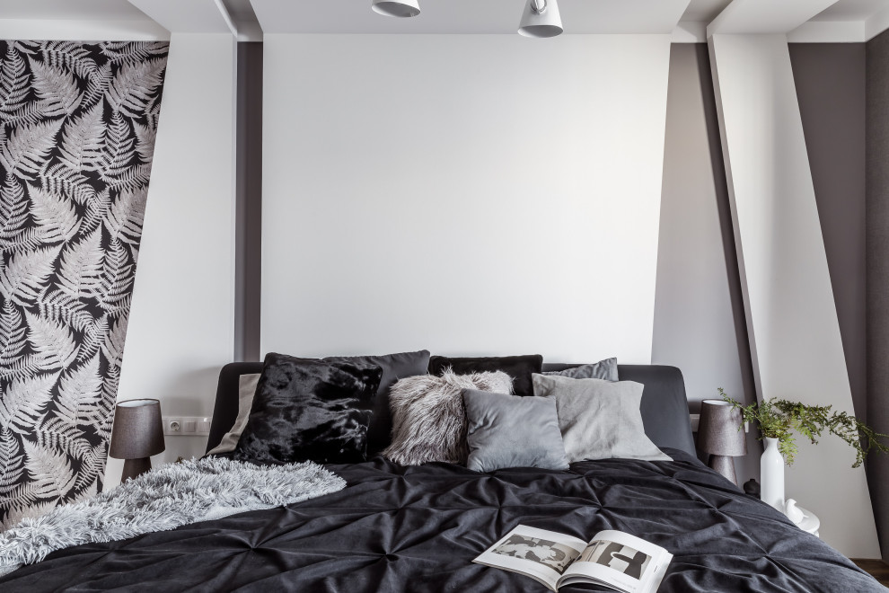 Монохромный интерьер в 2-х комнатной квартире