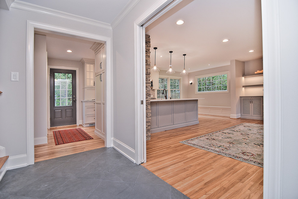 Transitional home design photo in Charlotte