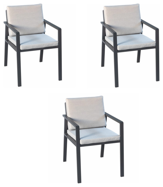 Higold Nofi Outdoor Dining Chair Set of 3 Midcentury Outdoor