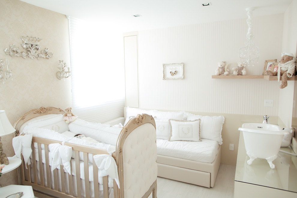 This is an example of a transitional kids' room in Surrey.