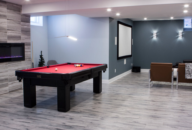 Nobleton Basement Mini Bar Movie Theater And Pool Table