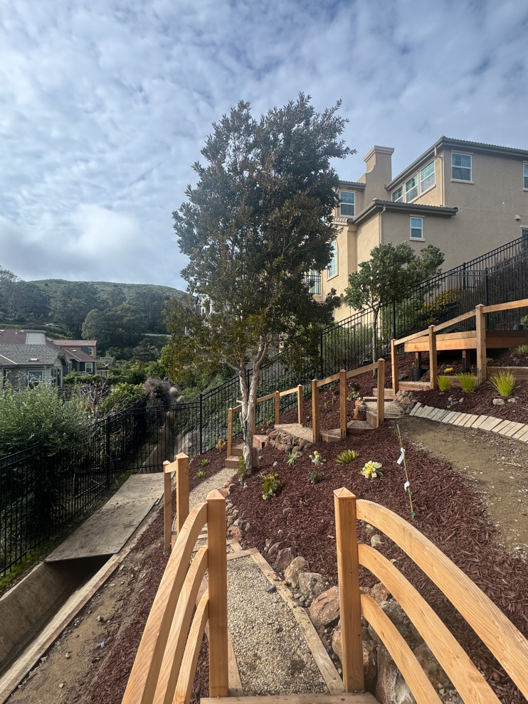 Japanese-Style Garden on a Steep Slope, San Francisco Bay Area